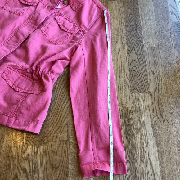 Talbots Petites Safari Jacket Coral Medium NWT - Picture 12 of 13